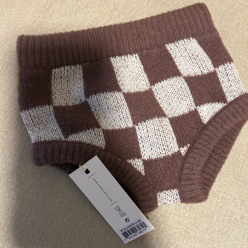 Rylee + Cru Checkered Knit Bloomers - Picture 2 of 4